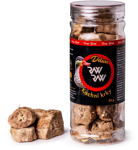 Raw Raw Deluxe mrazem sušené kachní krky 55 g - Dog Treats - Main image