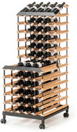RAXI Slim Mobile Wine Rack - 90 Bottles - Wine Stand