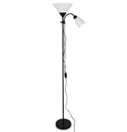Agnes smart LED floor lamp, black, with adjustable reading light, 2xE27 - Floor Lamp
