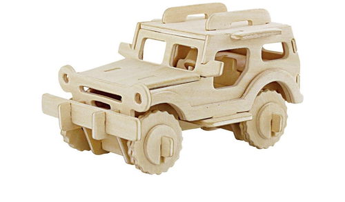 Robotime Dřevěné 3D puzzle - Jeep - 3D puzzle - Hlavní obrázek