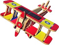 Wooden 3D Puzzle - Solarflugzeug Doppeldecker Farbe - Puzzle
