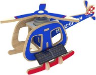 Drevené 3D Puzzle - Solárne vrtuľník farebný - Puzzle