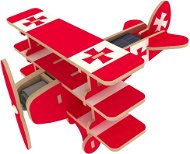 Fa 3D Puzzle - Napelemes Repülőgép Háromszárnyú Színes - Puzzle