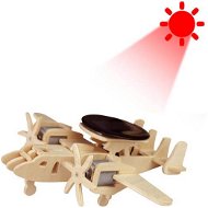 Wooden 3D Puzzle - Military Solarflugzeug mit Radar - Puzzle