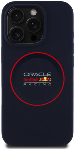 Red Bull Silicone Red Ring MagSafe Back Cover for iPhone 16 Pro Navy - Phone Cover - Main image