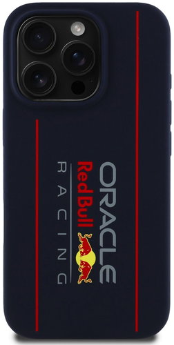 Red Bull Silicone Vertical Logo MagSafe Zadný Kryt pre iPhone 16 Pre Navy - Kryt na mobil - Hlavný obrázok
