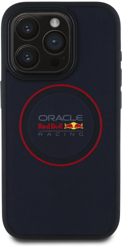 Red Bull PU Leather Red Ring MagSafe Back Cover for iPhone 15 Pro Max Navy - Phone Cover - Main image