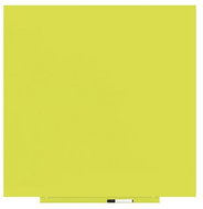 ROCADA Skin Colour 6425R-1016, frameless, 100 x 100 cm, RAL 1016 sulphur yellow - Magnetic Board
