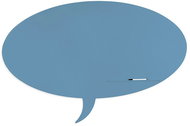 ROCADA Skin Shape Talk 6440-5024, frameless, bubble shape, 115 x 75 cm, pastel blue RAL 5024 - Magnetic Board