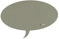 ROCADA Skin Shape Talk 6440-7030, frameless, bubble shape, 115 x 75 cm, stone grey RAL 7030 - Magnetic Board