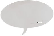 ROCADA Skin Shape Talk 6440-7035, frameless, bubble shape, 115 x 75 cm, light grey RAL 7035 - Magnetic Board