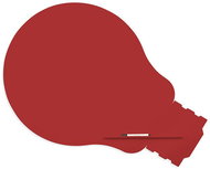 ROCADA Skin Shape Idea 6460-3002, frameless, bulb shape, 115 x 75 cm, crimson 3002 - Magnetic Board