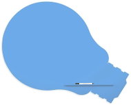 ROCADA Skin Shape Idea 6460-630, frameless, bulb shape, 115 x 75 cm, blue RAL 630 - Magnetic Board