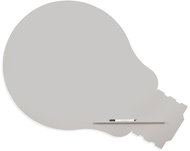 ROCADA Skin Shape Idea 6460-7038, frameless, bulb shape, 115 x 75 cm, agate grey RAL 7038 - Magnetic Board