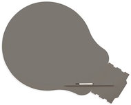 ROCADA Skin Shape Idea 6460-7039, frameless, bulb shape, 115 x 75 cm, quartz grey RAL 7039 - Magnetic Board