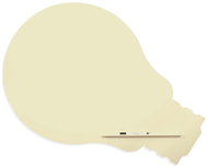 ROCADA Skin Shape Idea 6461-1013, frameless, bulb shape, 150 x 100 cm, pearl white RAL 1013 - Magnetic Board