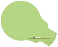 ROCADA Skin Shape Idea 6461-230, frameless, bulb shape, 150 x 100 cm, green RAL 230 - Magnetic Board