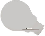 ROCADA Skin Shape Idea 6461-7038, frameless, bulb shape, 150 x 100 cm, agate grey RAL 7038 - Magnetic Board