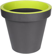 Plastkon Metro Twist 'n' Roll, antracitová-hr.zelená 29 cm - Květináč