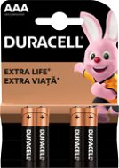 Eldobható elem Duracell Basic alkáli AAA ceruzaelem 4 db - Jednorázová baterie