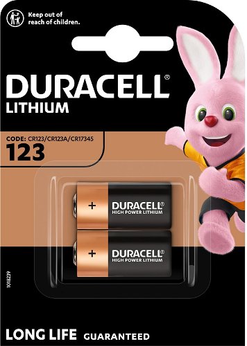 Duracell CR2 High Performance 3V Lithium Battery, 2 Pack, Long-Lasting