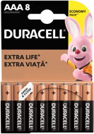 Eldobható elem Duracell Basic alkáli elem 8 db (AAA) - Jednorázová baterie