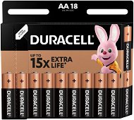 Eldobható elem Duracell Basic alkáli elem 18 db (AA) - Jednorázová baterie