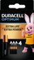 DURACELL Optimum Alkalische AAA Batterien - 4 Stück - Einwegbatterie