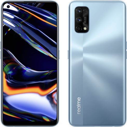 Realme 7 Pro Dual SIM 8 + 128 GB ezüst - Mobiltelefon - Fő fotó