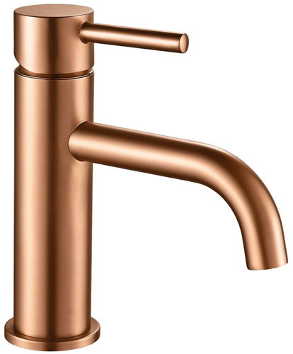 REA LUNGO washbasin tap – brushed copper, low profile (REA-B1112) - Tap - Main image