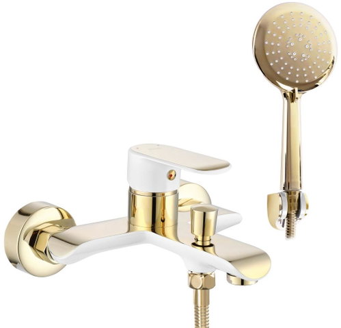 REA Bathtub Faucet Bloom white and gold (REA-B9932) - Tap - Main image