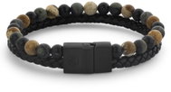 Rebel & Rose Men's Double Bracelet Full Metal Combo Autumn Storm RR-M0059-B-L+ - Bracelet