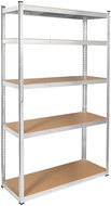 Rebel RB-1253 Metal storage rack, 5 shelves, 205 × 120 × 45 cm, 875 kg, silver - Shelving Unit