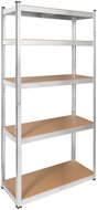 Rebel RB-1251 Metal storage rack, 5 shelves, 180 × 90 × 40 cm, 750 kg, silver - Shelving Unit