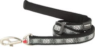 Red Dingo Paw Impressions Black 15 mm × 1.8 m - Leash