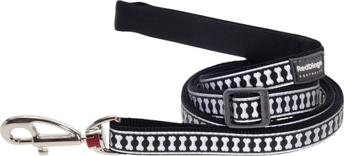 Red Dingo Bones Reflective Black 25 mm × 1.8 m - Leash - Main image