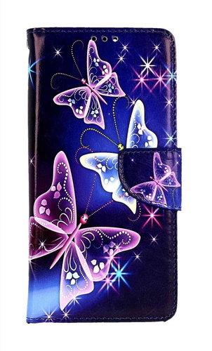 TopQ Pouzdro Xiaomi Redmi Note 12 knížkové Modré s motýlky 95613 - Phone Case - Main image