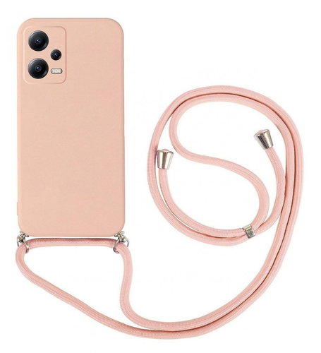 TopQ Kryt Xiaomi Redmi Note 12 5G růžový se šňůrkou 96524 - Phone Cover - Main image