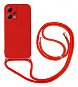 TopQ Kryt Xiaomi Redmi Note 12 5G červený so šnúrkou 96522 - Kryt na mobil