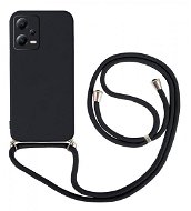 TopQ Kryt Xiaomi Redmi Note 12 5G čierny so šnúrkou 96520 - Kryt na mobil