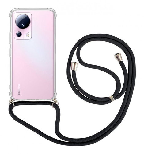 TopQ Kryt Xiaomi 13 Lite s černou šňůrkou průhledný 95938 - Phone Cover - Main image