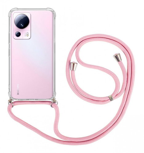 TopQ Kryt Xiaomi 13 Lite s růžovou šňůrkou průhledný 95937 - Phone Cover - Main image