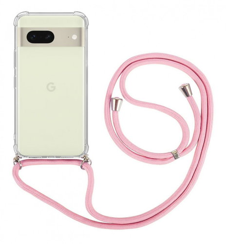 TopQ Kryt Google Pixel 7 5G s růžovou šňůrkou průhledný 97958 - Phone Cover - Main image