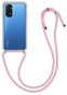 TopQ Kryt Xiaomi Redmi Note 11S s růžovou šňůrkou průhledný 98157 - Phone Cover