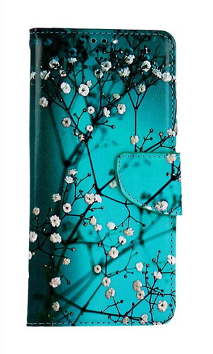 TopQ Pouzdro Xiaomi Redmi Note 12 5G knížkové Modré s květy 95641 - Phone Case - Main image