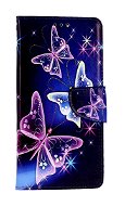 TopQ Pouzdro Xiaomi Redmi Note 12 5G knížkové Modré s motýlky 95640 - Phone Case