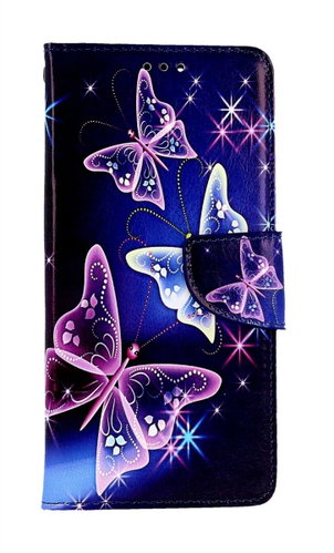 TopQ Pouzdro Xiaomi Redmi Note 12 5G knížkové Modré s motýlky 95640 - Phone Case - Main image