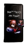 TopQ Puzdro Xiaomi Redmi 12C knižkové Don't Touch medvedík 95565 - Puzdro na mobil