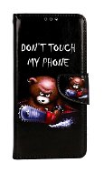 TopQ Puzdro Xiaomi Redmi Note 12 5G knižkové Don't Touch medvedík 95646 - Puzdro na mobil