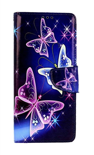 TopQ Pouzdro Motorola Moto G51 5G knížkové Modré s motýlky 95550 - Phone Case - Main image
